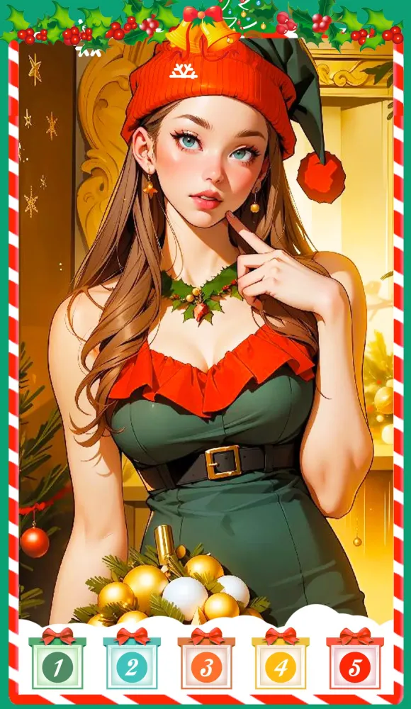 Capturas de pantalla de Christmas girl color by number