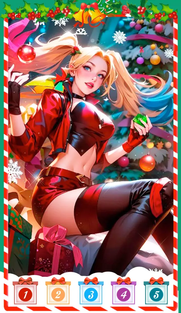 Capturas de pantalla de Christmas girl color by number