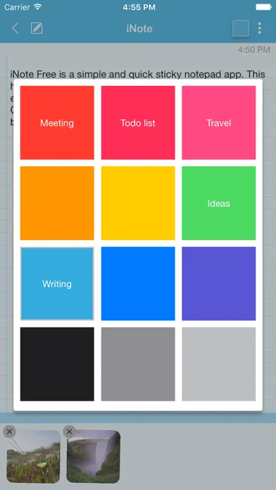 Capturas de tela do iNote - Sticky Note by Color