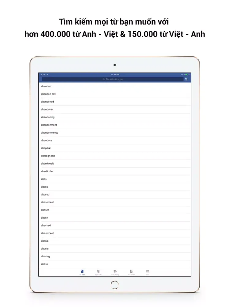 Zrzuty ekranu English Vietnamese Dictionary iPad 