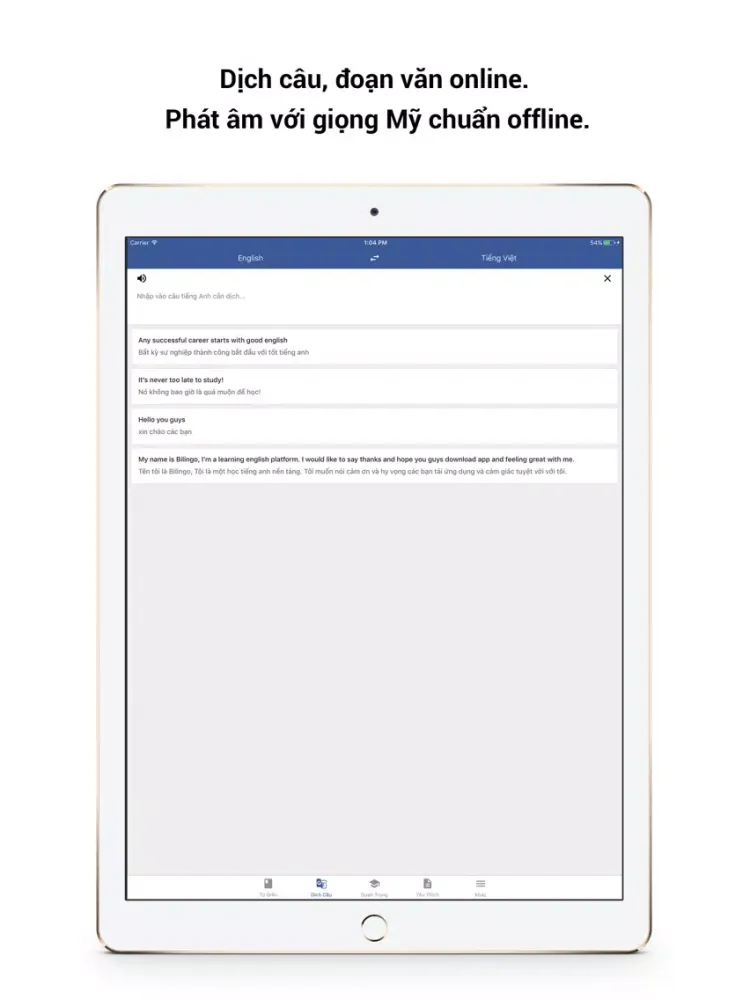 Zrzuty ekranu English Vietnamese Dictionary iPad 