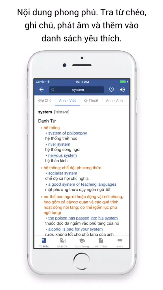 Zrzuty ekranu English Vietnamese Dictionary