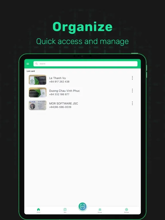 Скриншоты Visit Card Scanner PRO iPad 