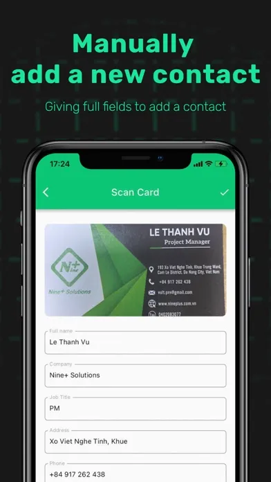 Скриншоты Visit Card Scanner PRO