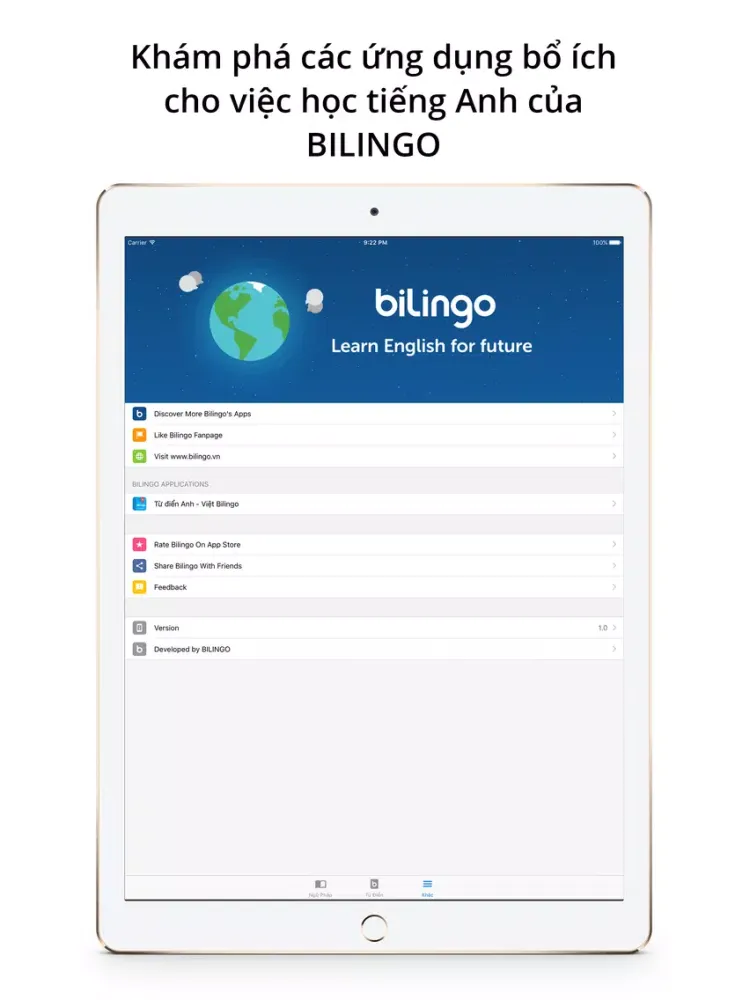 Ngữ Pháp Tiếng Anh Bilingo English Grammar In Use iPad 应用截图