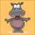 Hippo Art - Drawing by Number