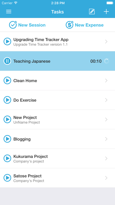 ภาพหน้าจอของ Time Tracker Free