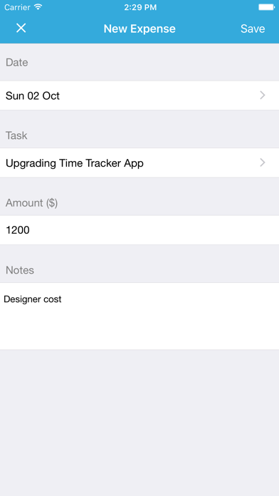 ภาพหน้าจอของ Time Tracker Free