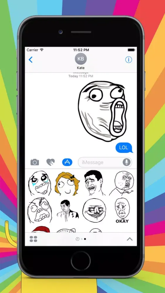 Capturas de tela do Funny Sticker - Emoji for iMessage keyboard