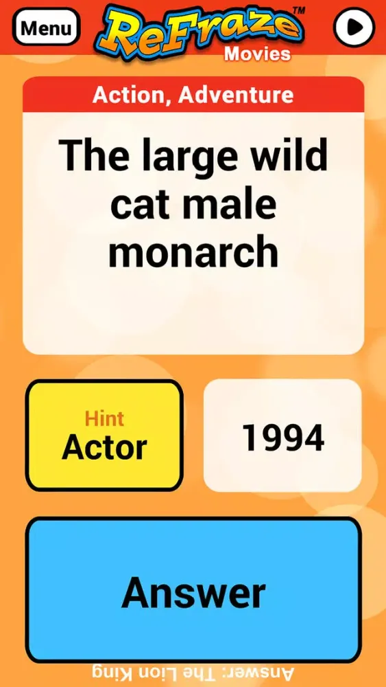 Скриншоты ReFraze: Movie Word Trivia