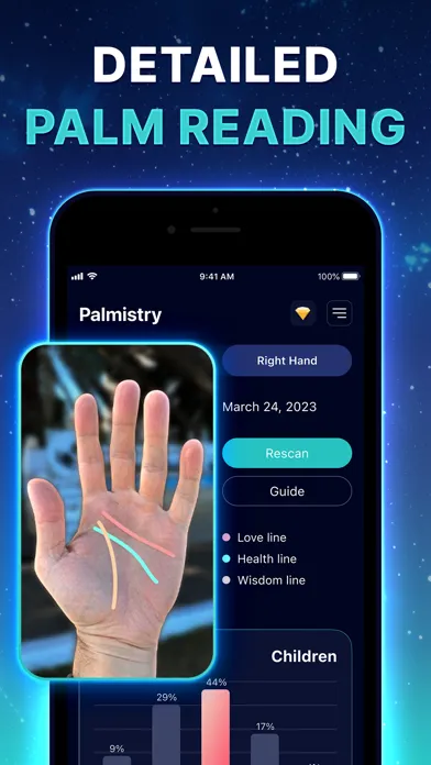 Zrzuty ekranu Natal Chart, Signs & Palmistry