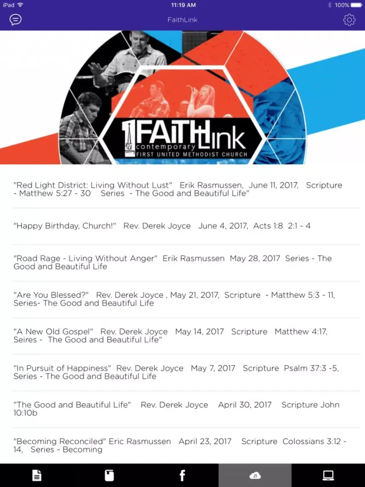FaithLink FUMC iPad  Screenshots