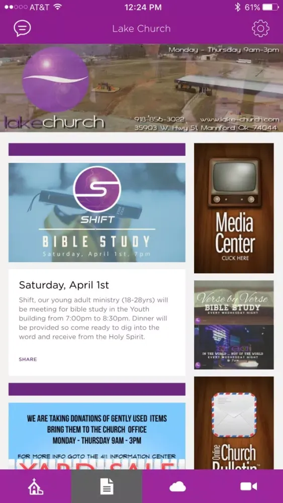 Tangkapan layar Lake Church Mannford