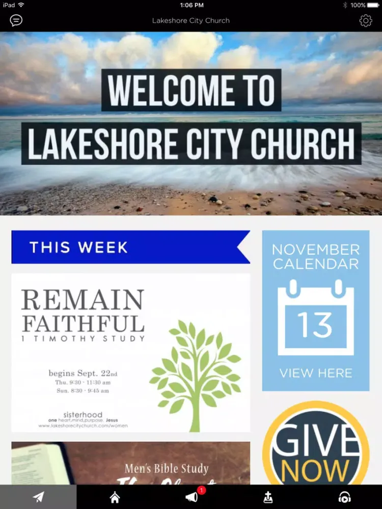 Lakeshore City Church App iPad  Screenshots