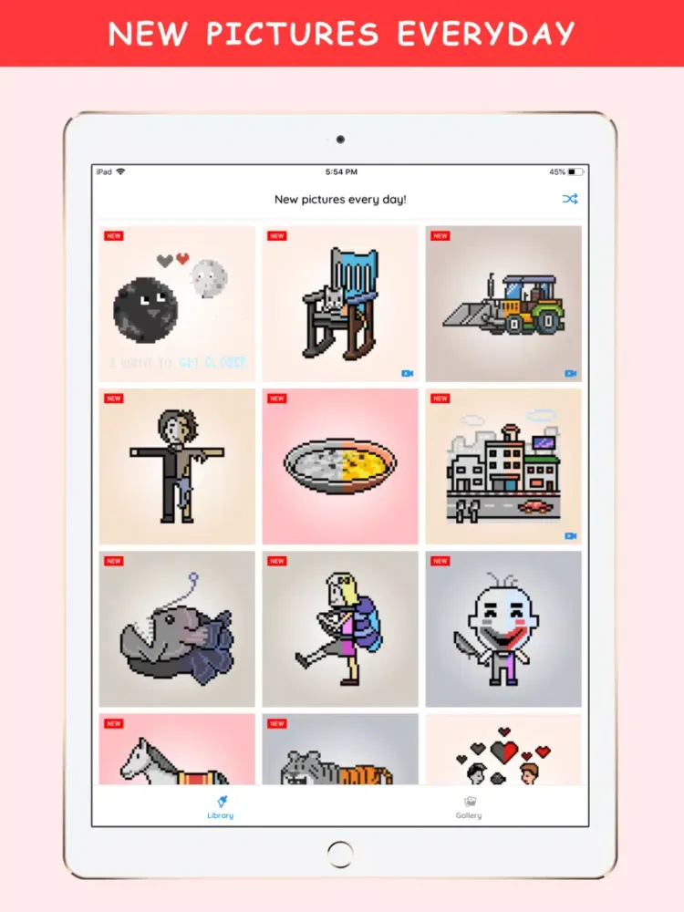 تصاویر Pixel Art - Number Coloring. iPad 