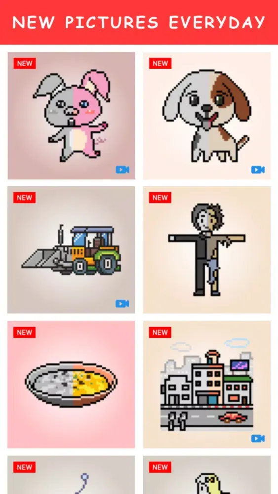 تصاویر Pixel Art - Number Coloring.