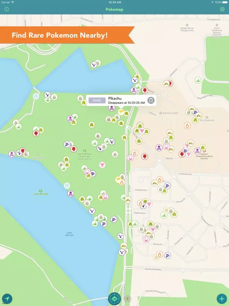 Zrzuty ekranu Pokemap for Pokemon GO with Radar Scanner iPad 