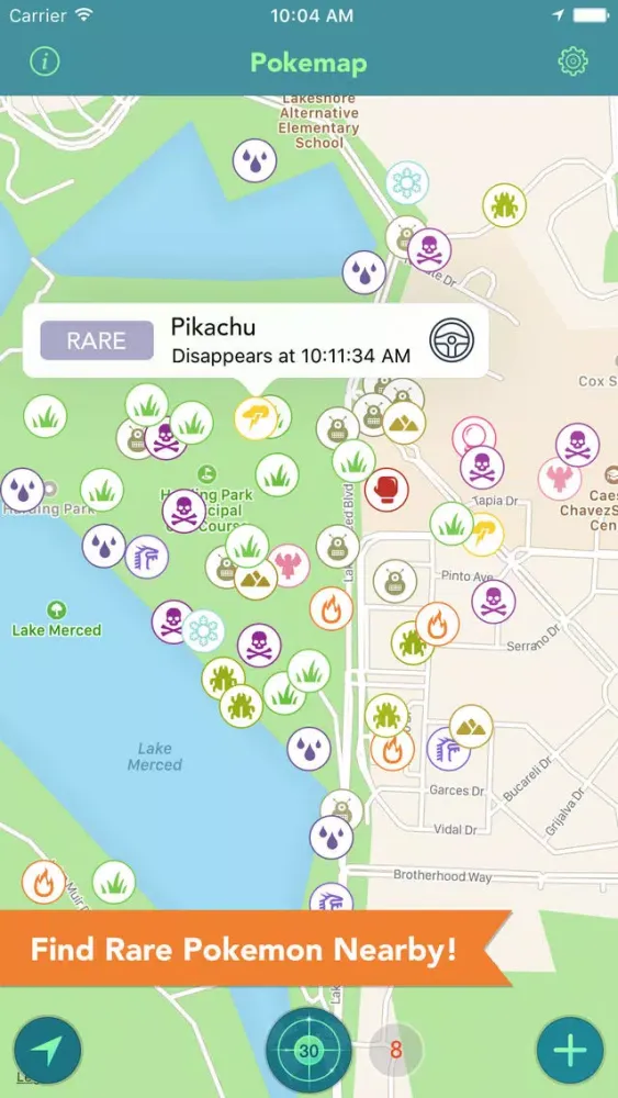 Zrzuty ekranu Pokemap for Pokemon GO with Radar Scanner