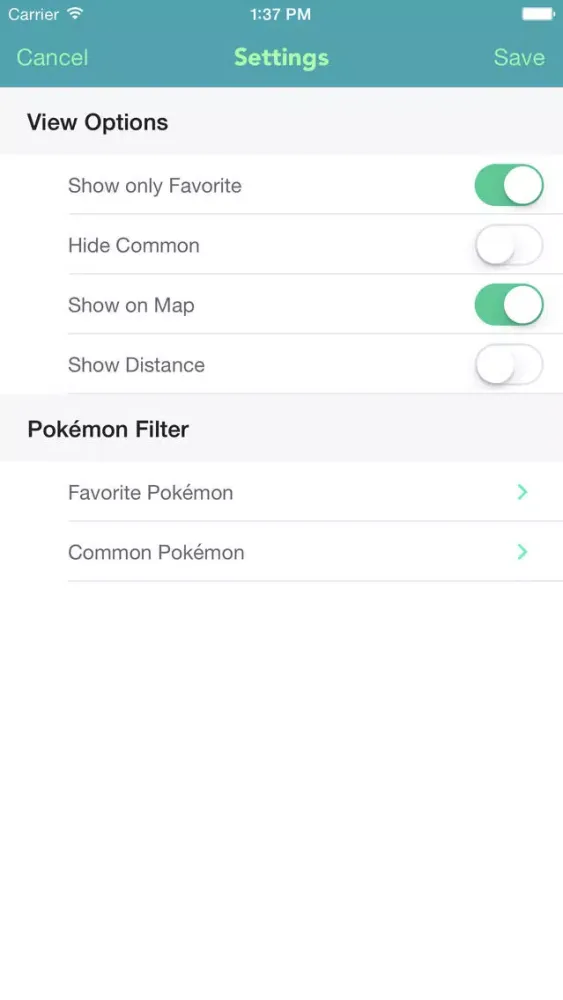 Zrzuty ekranu Pokemap for Pokemon GO with Radar Scanner