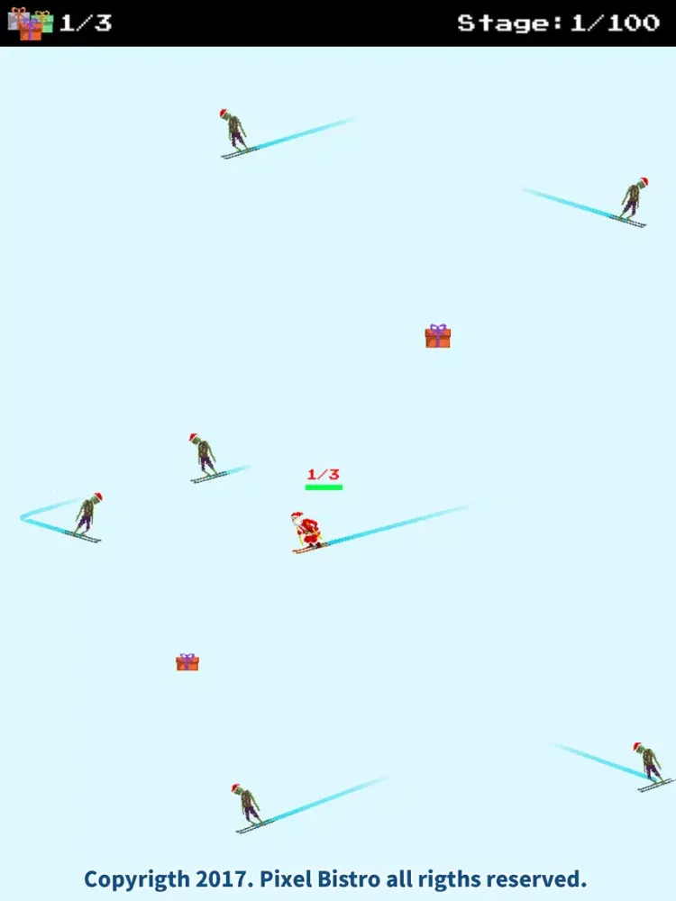Santa Ski vs Zombies Ski iPad  Ekran Görüntüleri