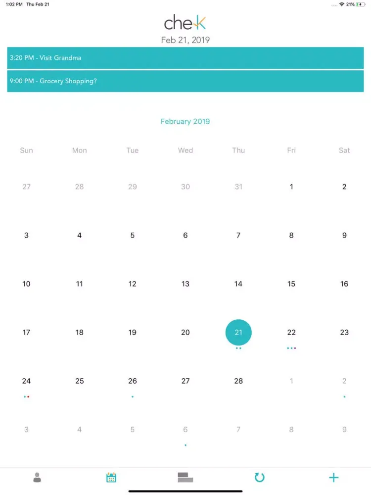 Captures d'écran de Chek - Calendar and Timeline iPad 