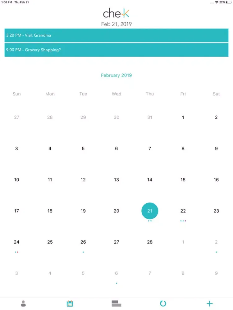 Captures d'écran de Chek - Calendar and Timeline iPad 