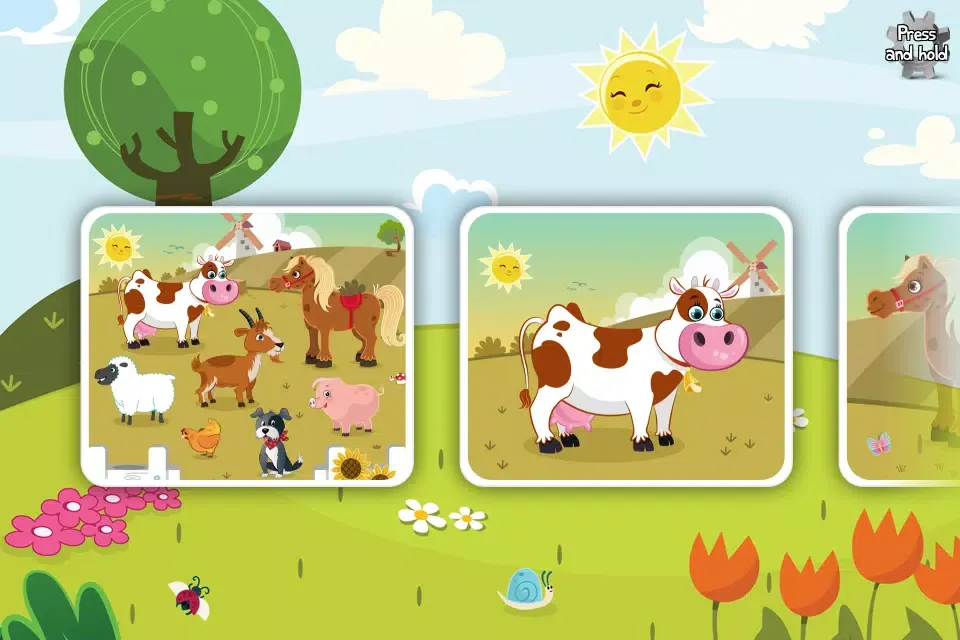 Animal Jigsaw Puzzle Toddlers Ekran Görüntüleri