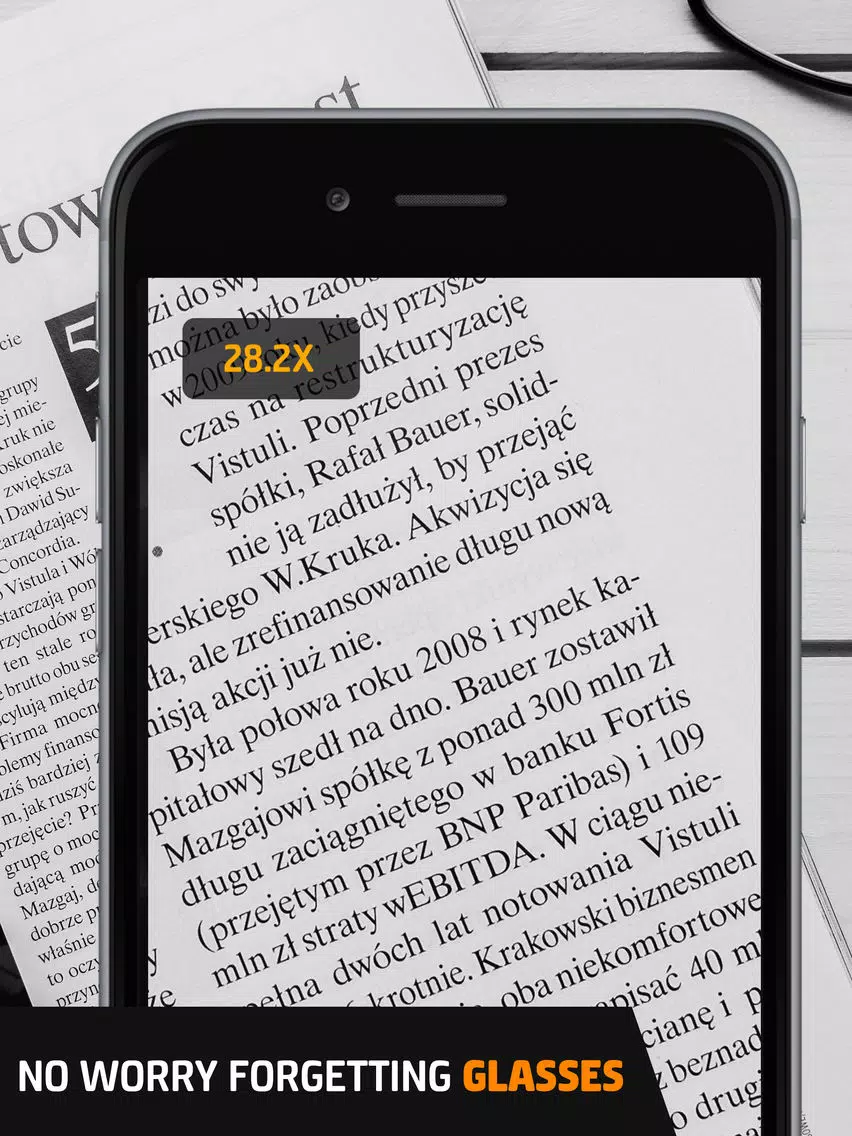 Pocket Glasses Pro - Magnifier with LED Flashlight iPad  Screenshots