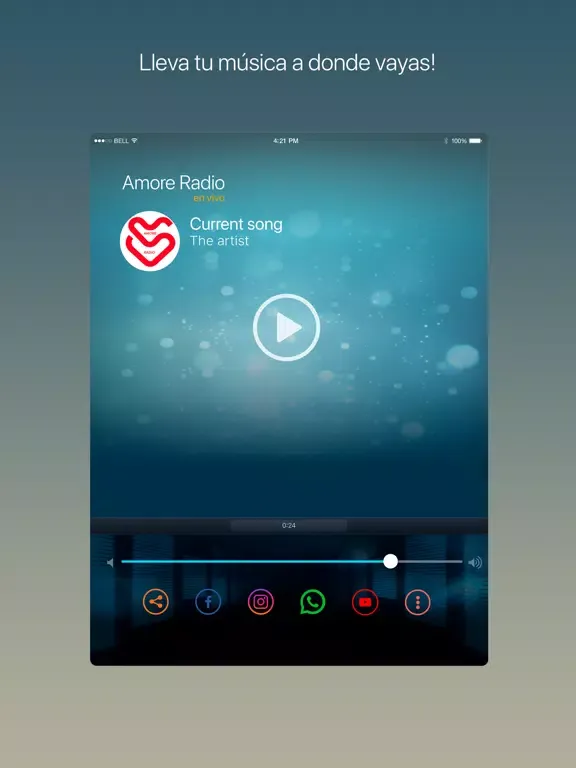 Amore Radio iPad  স্ক্রিনশট