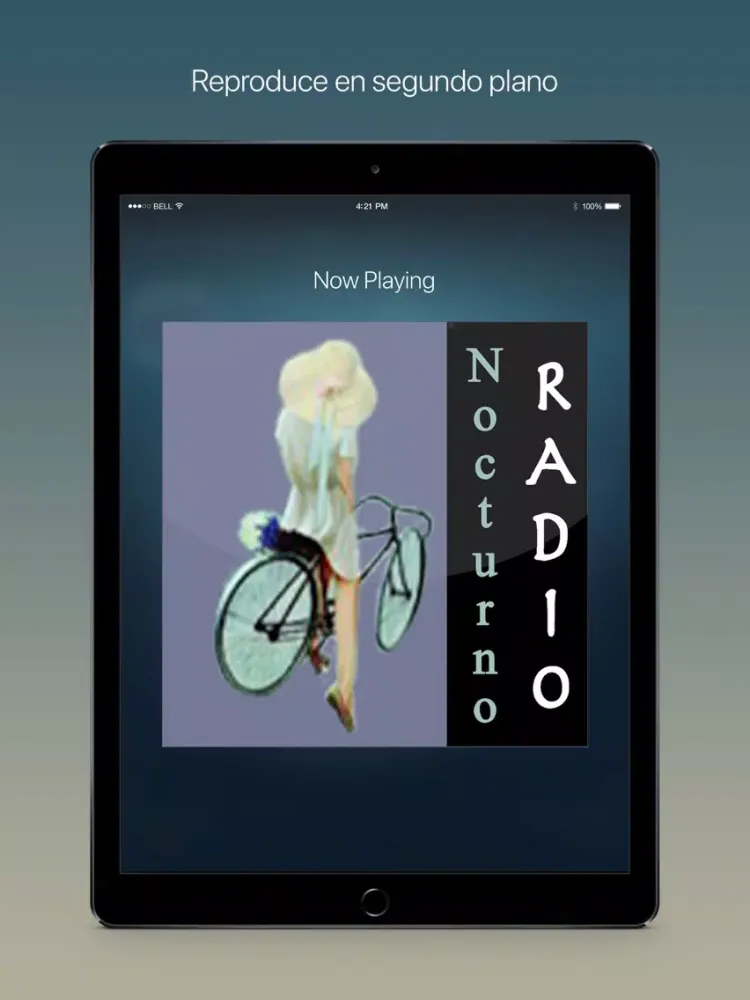 Tangkapan layar Nocturno Radio iPad 