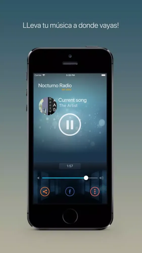 Tangkapan layar Nocturno Radio