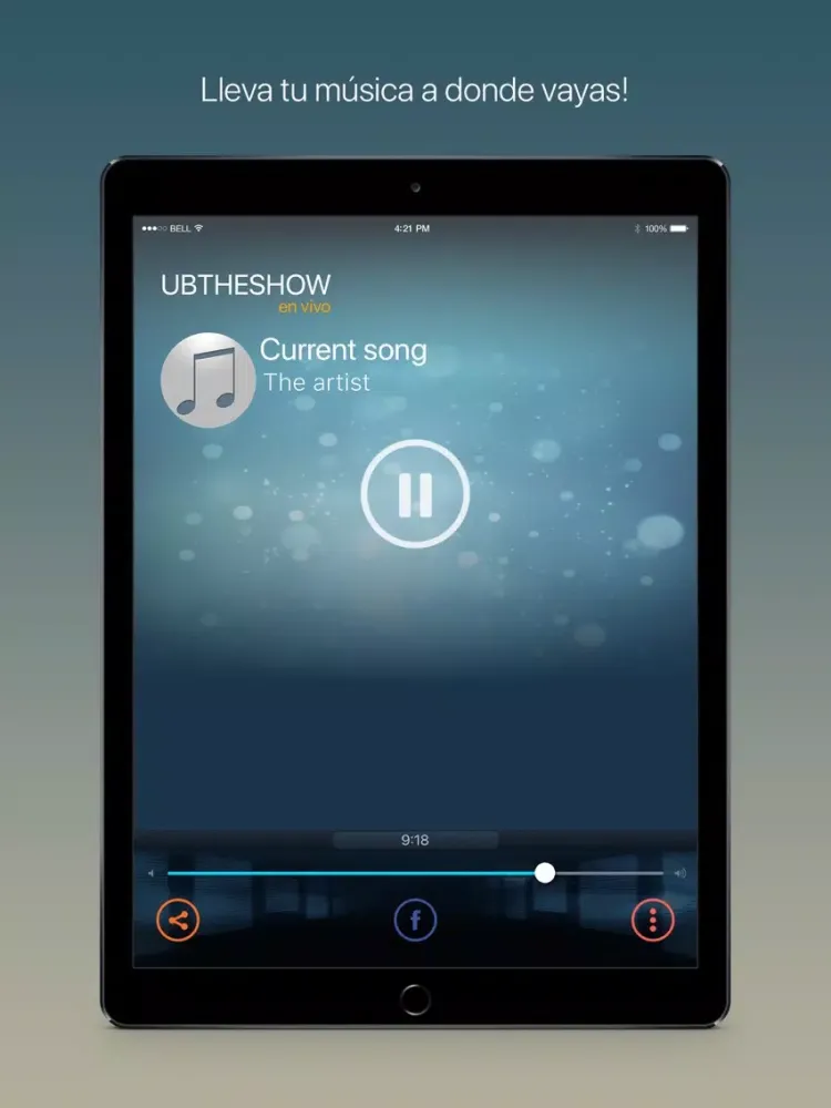 Capturas de tela do UBTHESHOW iPad 