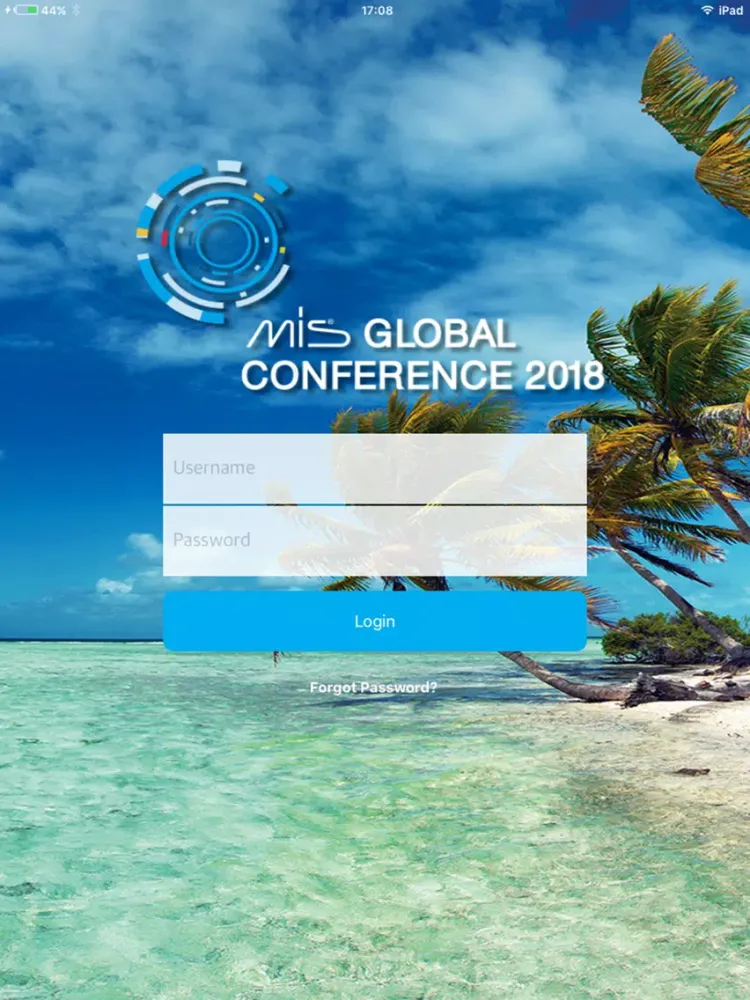 Ảnh chụp màn hình của MIS Global Conference 2018 iPad 