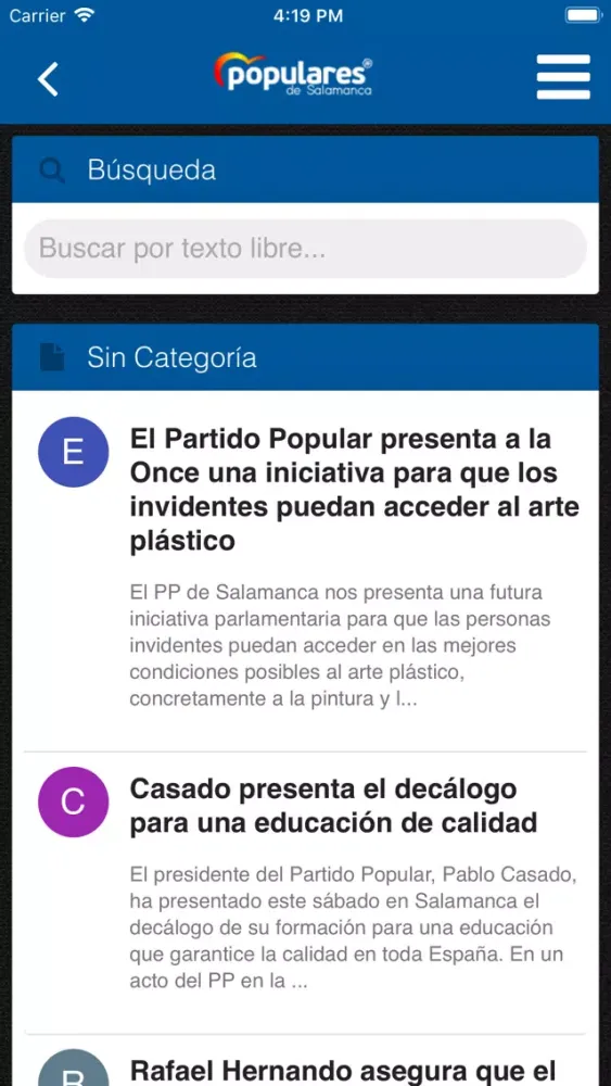 Populares de Salamanca سکرین شاٹس