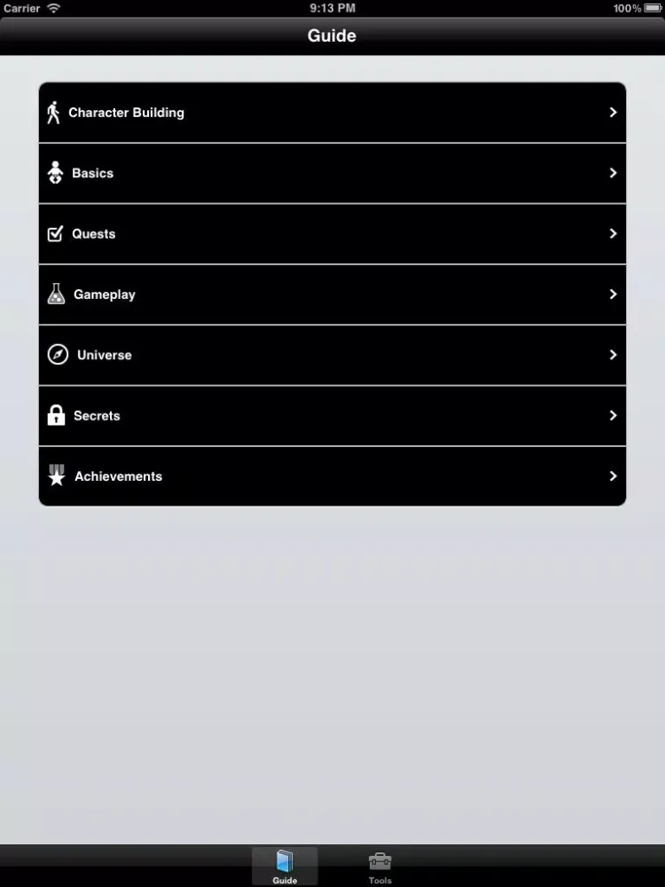 A Free Guide For Skyrim iPad 应用截图