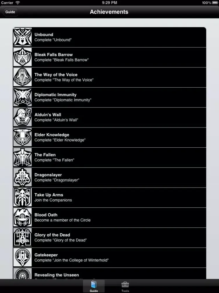 A Free Guide For Skyrim iPad 应用截图
