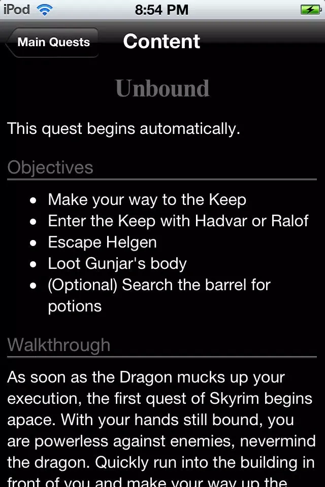 A Free Guide For Skyrim应用截图