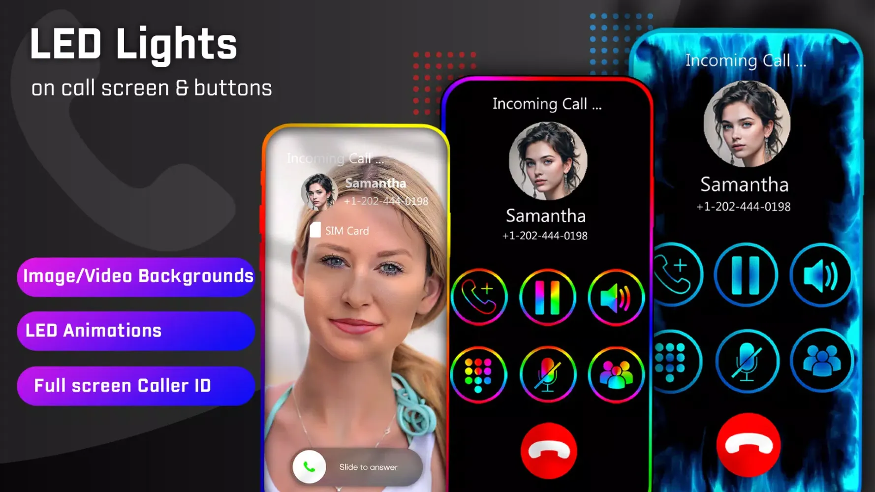 LED Caller Screen Phone Dialer سکرین شاٹس