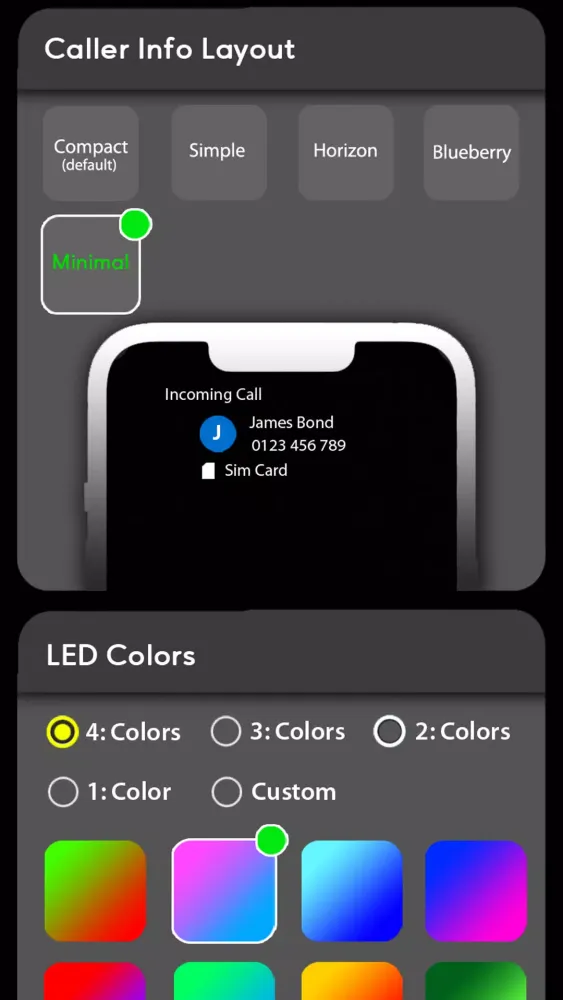 LED Caller Screen Phone Dialer سکرین شاٹس