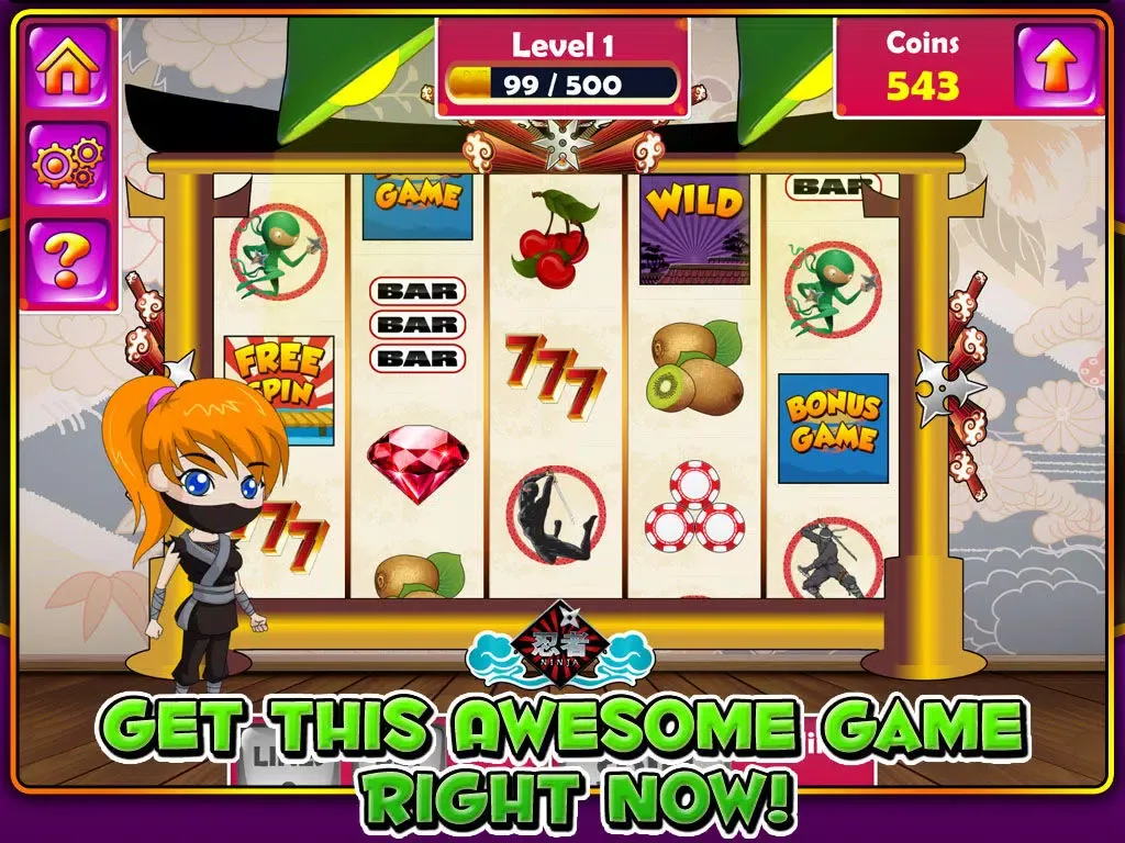 Ace 3D Japanese Slot Machine Game iPad  Screenshots