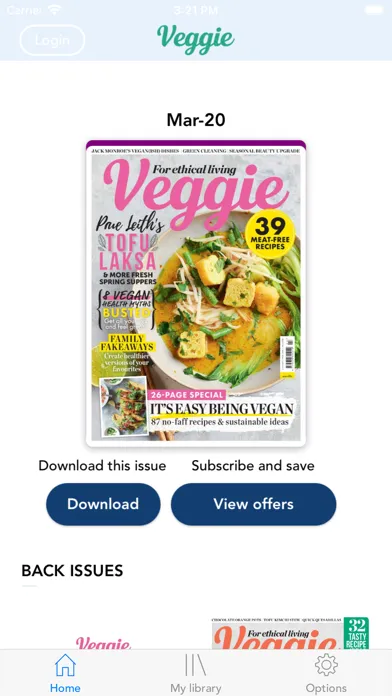 Ảnh chụp màn hình của Veggie Magazine