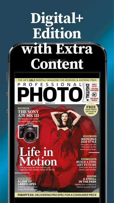 Capturas de tela do Professional Photo Magazine