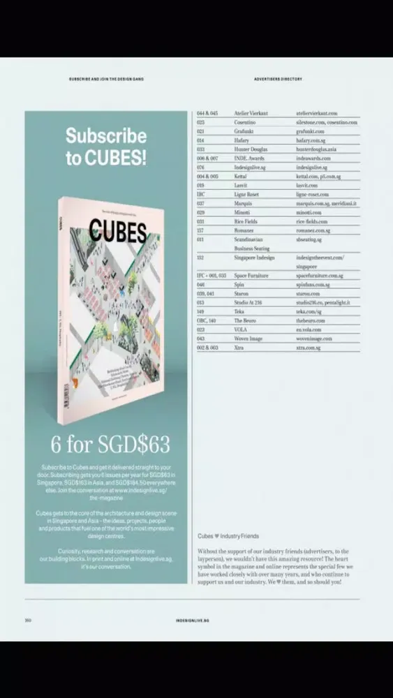 Tangkapan skrin Cubes Magazine