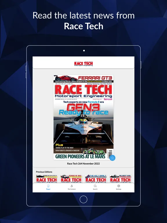 ภาพหน้าจอของ Race Tech iPad 