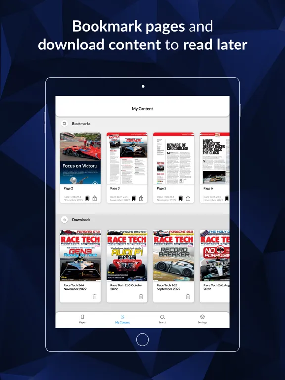 ภาพหน้าจอของ Race Tech iPad 