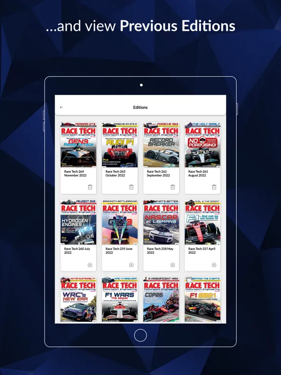 ภาพหน้าจอของ Race Tech iPad 