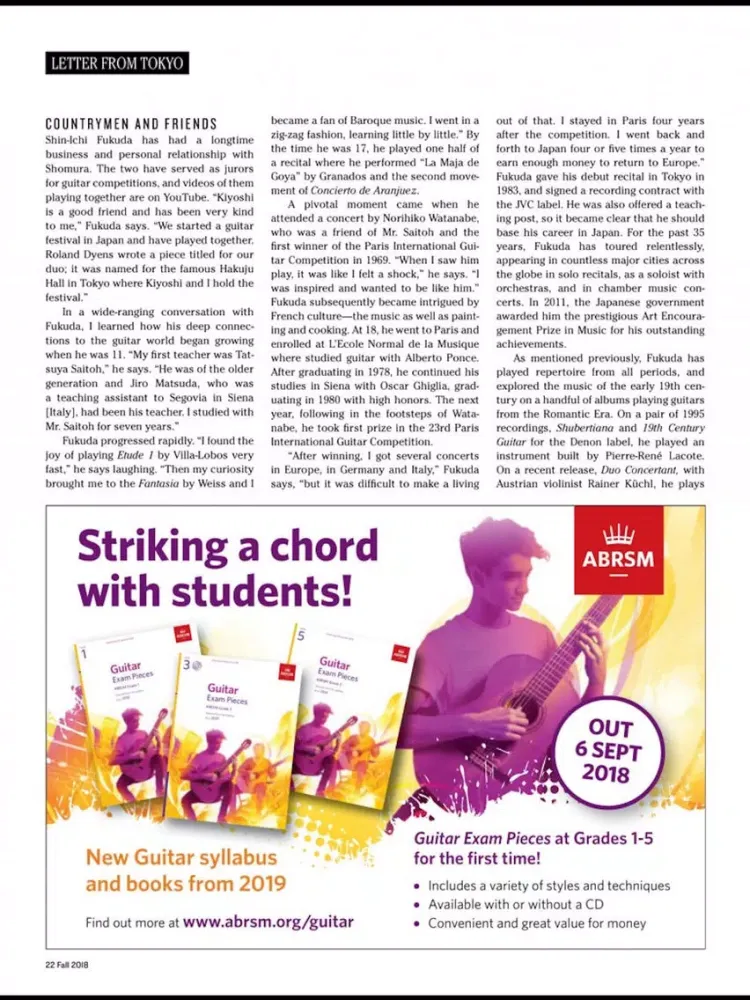 Capturas de tela do Classical Guitar Magazine iPad 