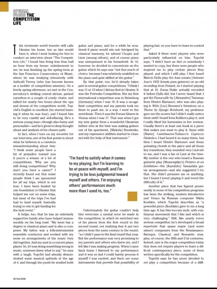 Capturas de tela do Classical Guitar Magazine iPad 