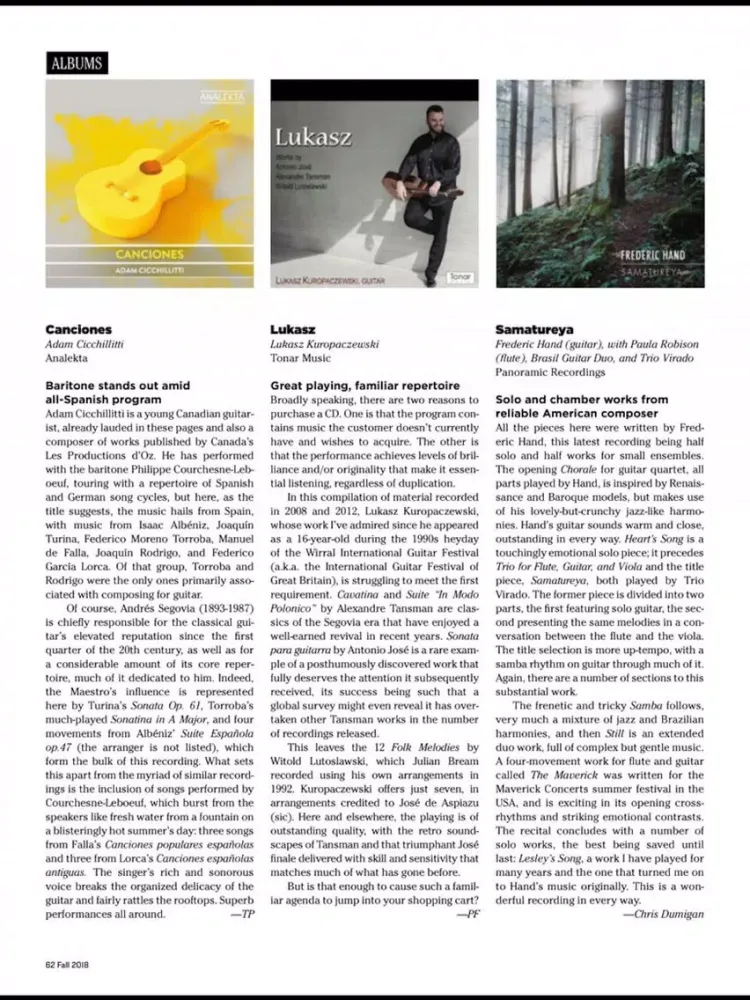 Capturas de tela do Classical Guitar Magazine iPad 
