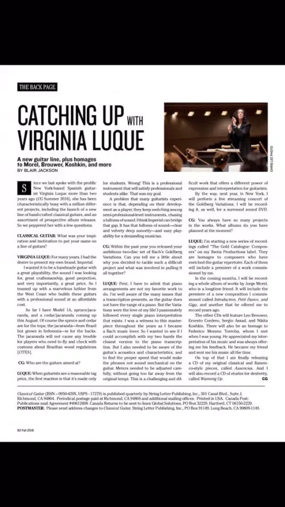 Capturas de tela do Classical Guitar Magazine